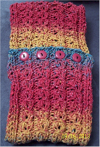 neck scarf with a cable look 2
